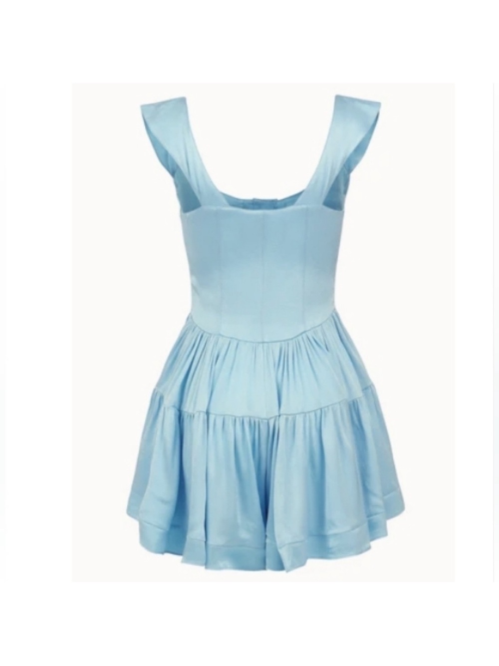 Vanessa Mooney Light Blue Button-Front Mini Sundress - Picture 4 of 16